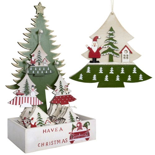Baumschmuck holz tannenbaum - baumschmuck,