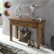 FineBuy Konsolentisch Massivholz Konsole Schreibtisch 110 x 40 cm Landhaus Neu