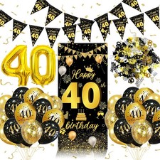 40 Geburtstag Deko Banner