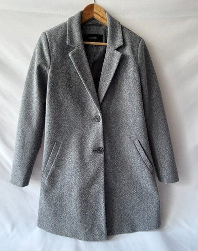 Wollmantel vero moda grau - wollmantel,