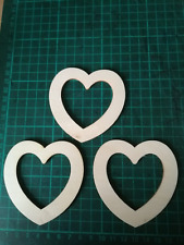 3 Holzherzen 8 x 8 cm 2 mm