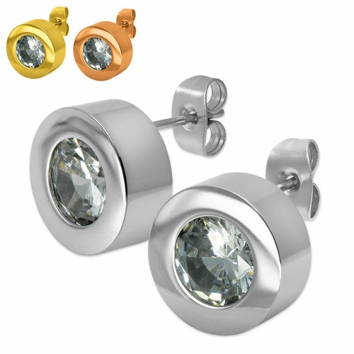 Paar edelstahl ohrstecker - edelstahl,