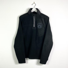 Napapijri Fleece Half Zip Sweater Gr.L Damen Pullover Schwarz/Braun