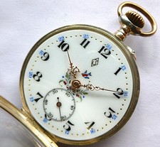 steir. TASCHENUHR /Uhrenbox - 800er SILBER - Cylindre -  10 RUBIS - SWISS MADE