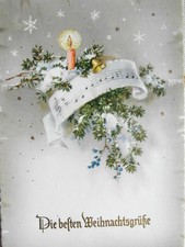 Alte Glückwunschkarte Weihnachten Jahreswechsel Neujahr