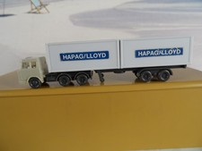 LKW mit 2 Container beladen "HAPAG/LLOYD" Fahrzeug 1:160 Wiking Spur N 339