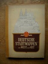"DEUTSCHE STADTWAPPEN AUS WEST UND OST" Sammelalbum KOSMOS Zigarettenfabrik 1954