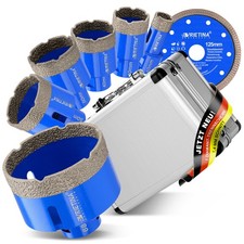 7tlg Diamant Fliesenbohrer Bohrkronen Set 20/35/40/45/50/68 + 125mm Trennscheibe