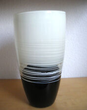 Glasvase Blumenvase Vase Glas schwarz weiß Höhe 31 cm Deko