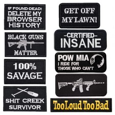 Biker Sprüche Slogan Gestickt