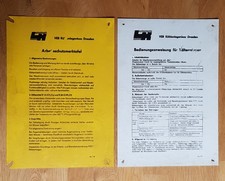 2x DDR Plaste Schild VEB Kühlanlagenbau Dresden Merktafel Bedienungsanweisung