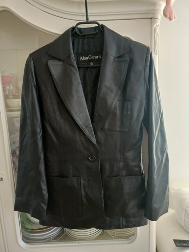Vintage damen echteslamm leder - vintage,