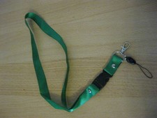 Neu grünes Schlüsselband mit Karabiner + Handyschlaufe