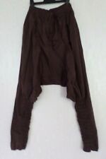 Haremshose Aladin-Hose Pumphose Damen Sommerhose Baumwolle Dkl.Braun OneSize S-L