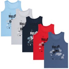 5 Jungen Unterhemden Baumwolle