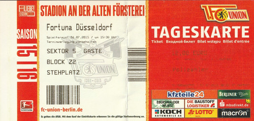 Ticket union berlin - union,