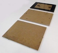 3 Stück rahmenlose Bildhalter klarglas Hartfaser 42 (40) x 30 x 0,5 cm