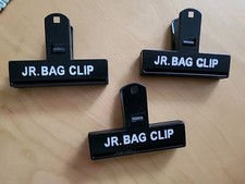 JR. BAG CLIP, 3 Beutelverschlussclips, Binder Clips, Verschlussclips,8 cm breit