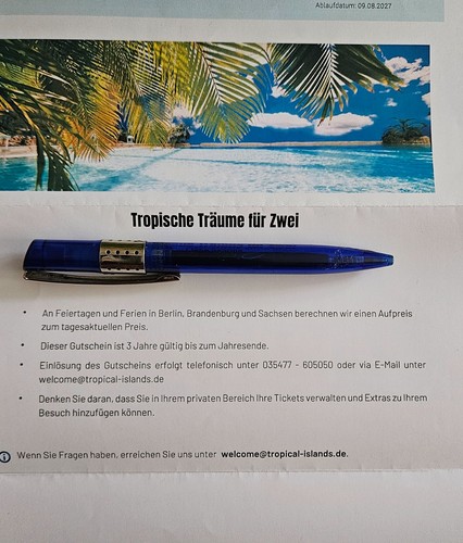 Tropical island gutschein - tropical,