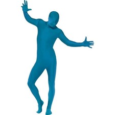 Smiffys Second Skin Suit, Blue