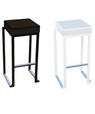 Barhocker Kubix, Barstuhl, Thekenhocker, Hocker - NEU! Schwarz und Weiß
