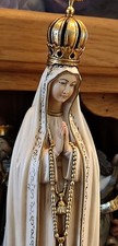 Fatima⭐Madonna Holz geschnitzt Maria Mutter Gottes geschnitzt Weihnachten