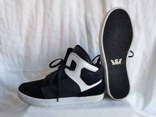 Supra Atom Mid Sneaker EU 42 US 8,5 Sportschuhe schwarz-weiß S91011 Skateboard