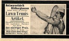 Holzwarenfabrik Hildburghausen LAWN-TENNIS-ARTIKEL  Historische Reklame von 1899