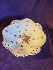 Durchbruch Schale Reichenbach Germany Goldrand 4 Füße 28cm Top Zustand