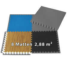 8 Matten 60x60x1cm Bodenschutz Fitness Puzzlematte Schutzmatte Unterlegmatte EVA