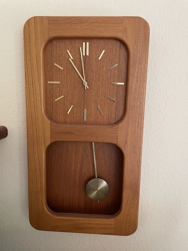 Mid century wanduhr teak - mid,