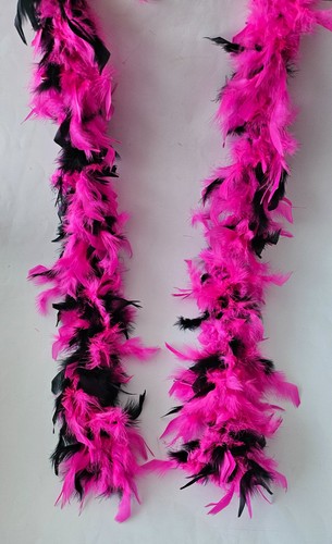 Federboa schwarz pink - federboa,