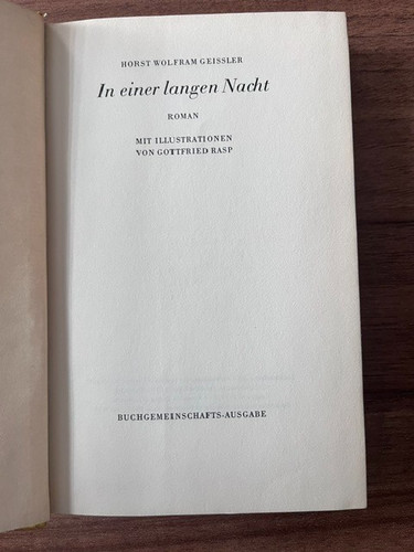 Einer langen nacht horst - in,