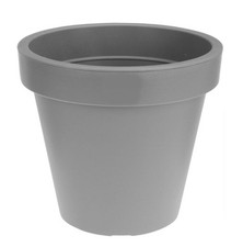 XXL Pflanzkübel grau - Ø 58 cm - Kunststoff Blumenkübel groß Blumentopf Topf