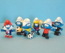 2018 Jahrgang komplett = 6 Schlümpfe FUSSBALL KICKER 20804 - 20809 Schleich CE