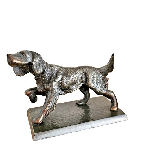 Jagdhund bronze figur skulptur - jagdhund,