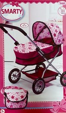 Puppenwagen ab 3 Jahre Rosa SMARTY BAYER mit extra Kissen und Decke 56 cm hoch