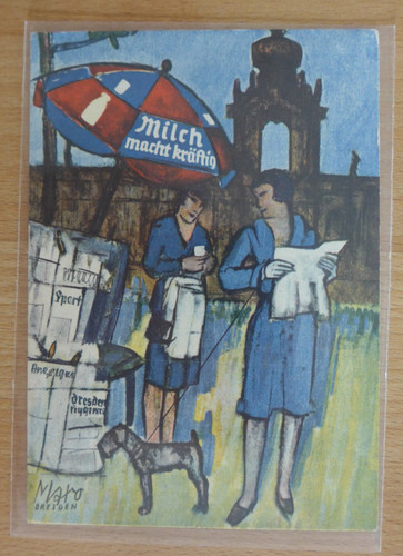 Alte dresden milchwerbung - ak,