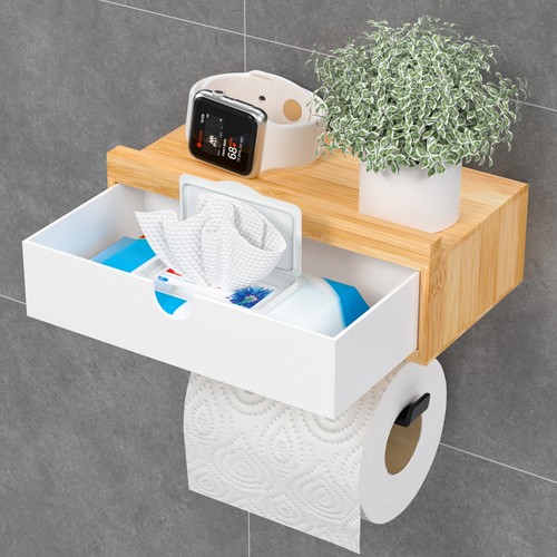 1 toilettenpapierhalter - 3-in-1,