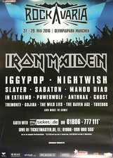 SLAYER - IRON MAIDEN - ANTHRAX - IGGY POP  1- orig. Concert Poster  - DIN A0 xx