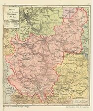 Oberamt Münsingen Bauser Hand-Atlas REPRINT der KARTE von 1885 
