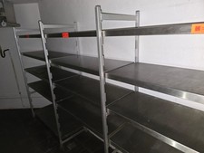 1  Alu Edelstahl Regal Gastronomie Regal HUPFER  insgesamt 3,33 Meter
