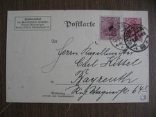 DR: Postkarte mit 2x 149 (Farbtöne), Infla. geprüft, Berlin/Bayreuth 07.07.1922