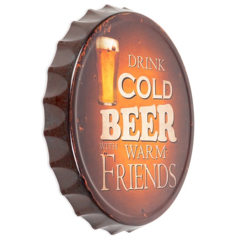Blechschild kronkorken drink - blechschild,