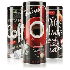 3x Kaffeepaddose - Metalldose für Kaffeepads - Aufbewahrungsbehälter