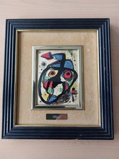 2 x Joan Miro Kunstdruck Bilder im Holz Rahmen