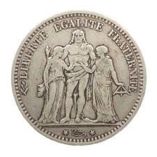 Frankreich 1875 A 5 Francs Herkulesgruppe | Silber