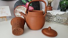 traditionelle Teekanne  Ton/Keramik/Terrakotta Kanne Deckel Siebeinsatz Japan