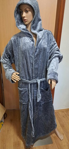 Bademantel grau xl - bademantel,