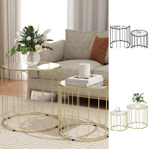 Runder couchtisch 2er set - runder,
